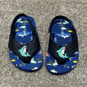 Cat & Jack Blue Shark Adventure Flip Flops